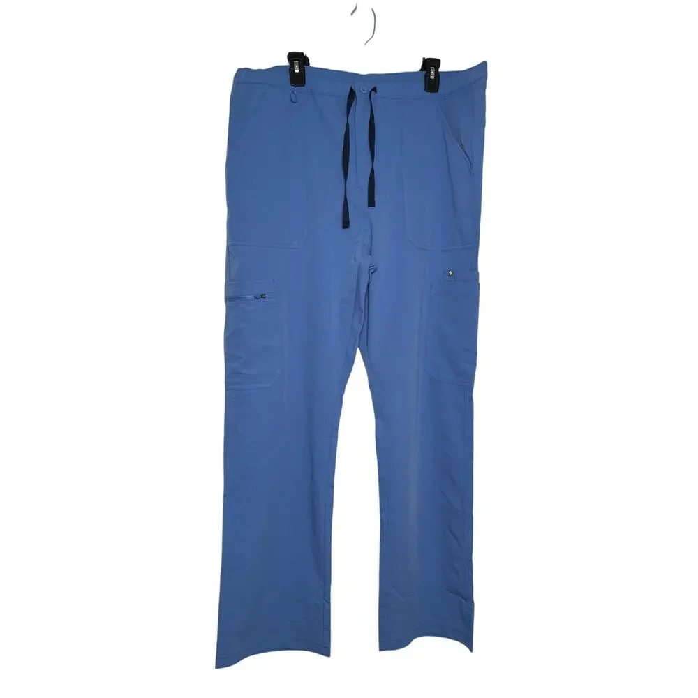 Figs Cairo Cargo Scrub Pants Light Blue Mens Size 2XL New Straight Leg